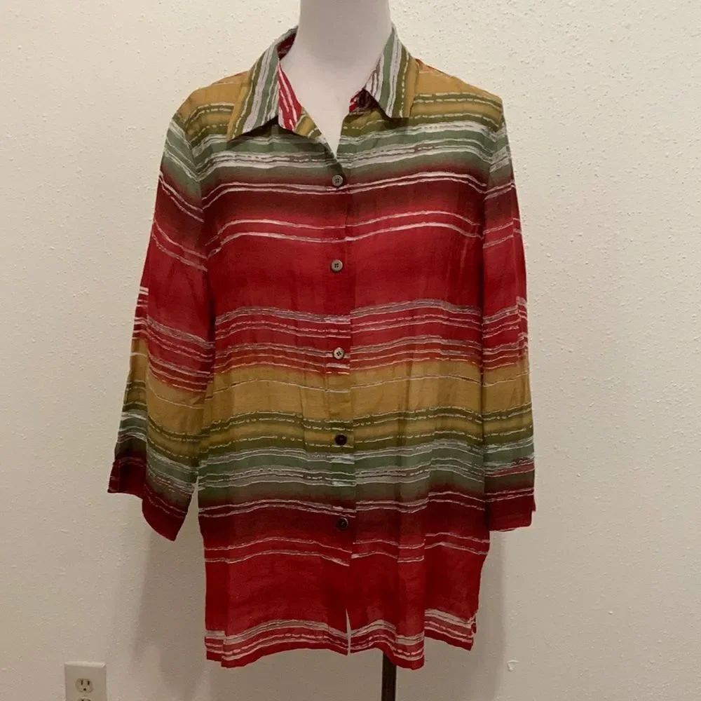 3for$20 button front blouse 14 - Picture 1 of 4